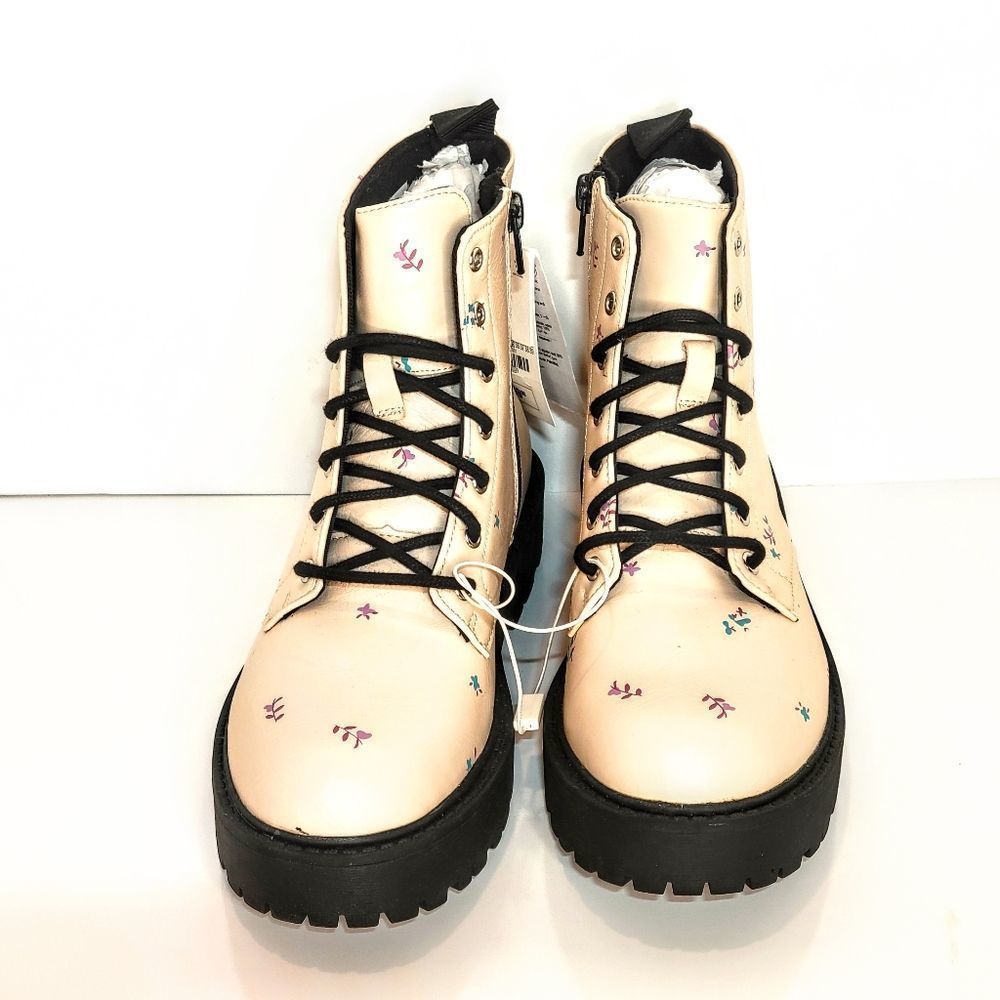 NWT Zara's Girl's Size 3.5 Floral Ankle Boots - Picture 6 of 12